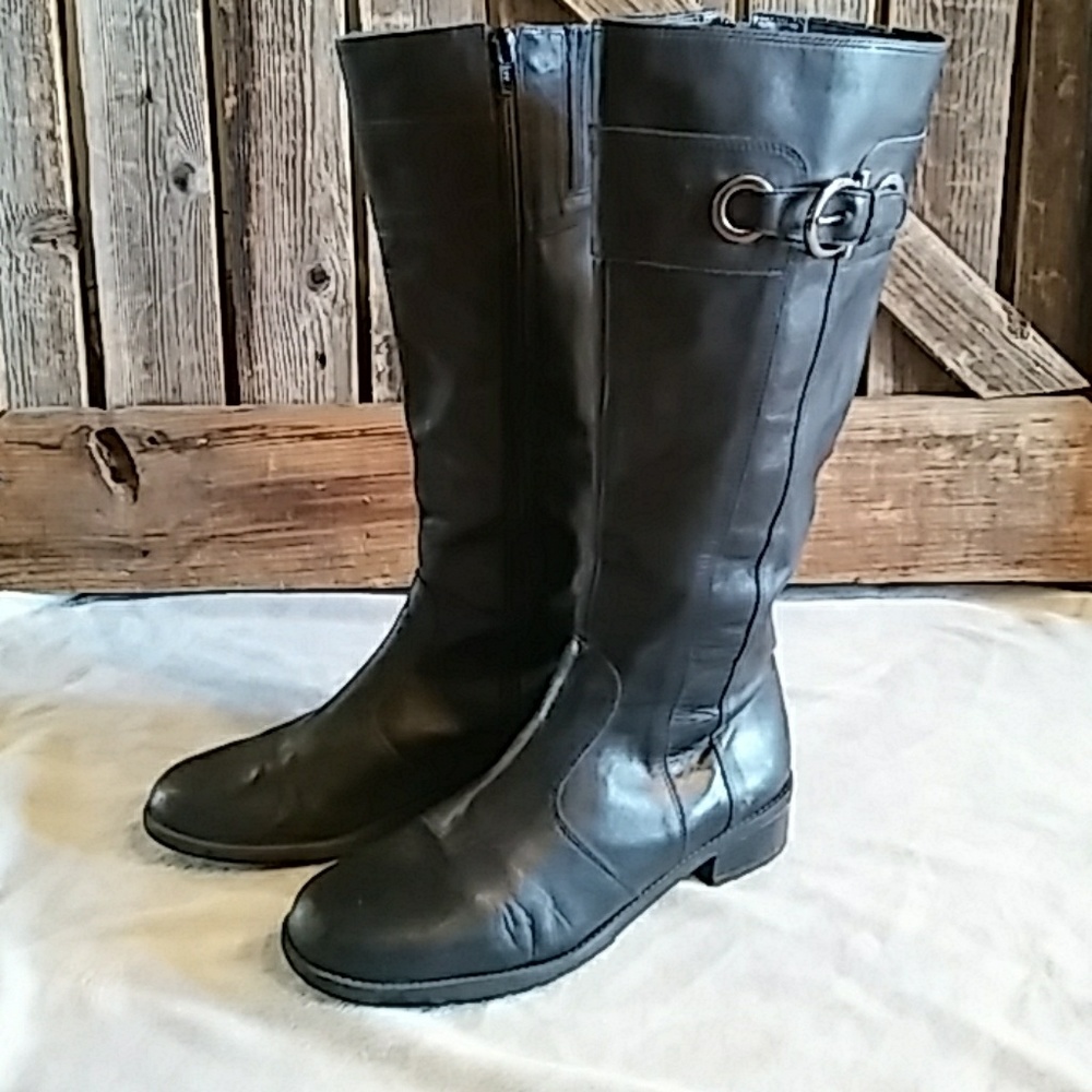 Michelle D Leather Riding Boots
